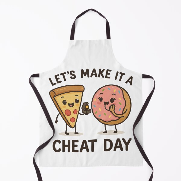 Item preview, Cute Pizza and Donut Cheat Day Funny Foodie Design. designed and sold by The-T-In-Retro.