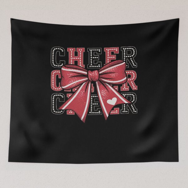 Item preview, Cheerleading Coquette Black and Red Cheer Mom Football designed and sold by FranzFriesen.