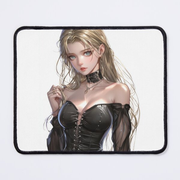 Item preview, The mysterious elegance of a woman in black with captivating eyes and long hair designed and sold by Jerhus.