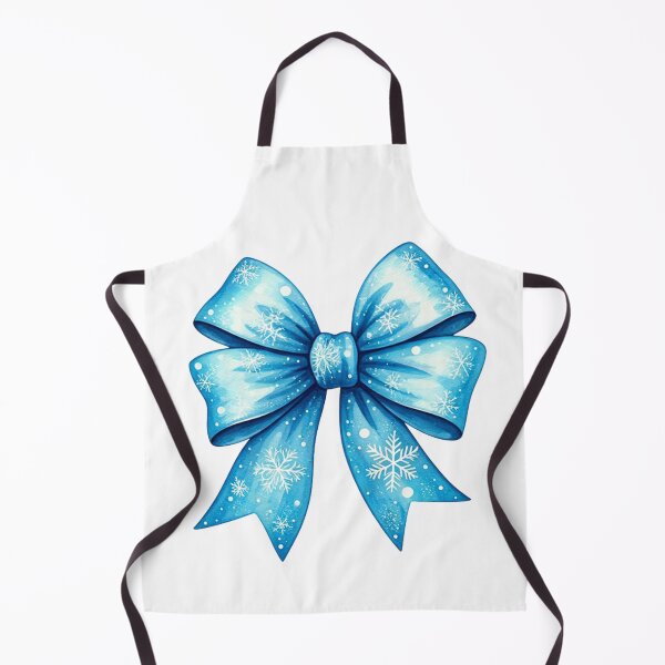 Item preview, Watercolor Blue Bow Illustration with Snowflakes & Icy Patterns | Festive Winter Holiday Decoration Art designed and sold by PixelVibe782.
