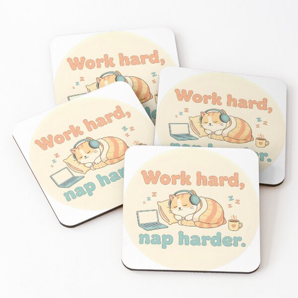 Item preview, Work Hard, Nap Harder – Lazy Motivation Sticker designed and sold by Teenidesign .