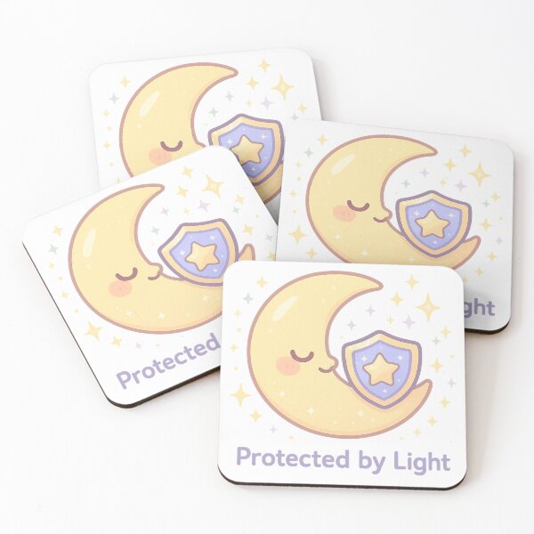 Item preview, Moonlight Protection Charm | Pastel Celestial Talisman Sticker & Cute Spiritual Protection Art designed and sold by HerDreamCodes.