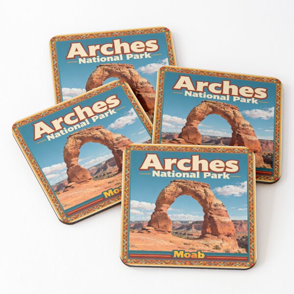 Item preview, Arches National Park Travel vacation poster design designed and sold by Pixel & Petal.