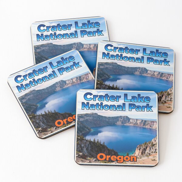 Item preview, Crater Lake National Park Travel vacation poster design designed and sold by Pixel & Petal.
