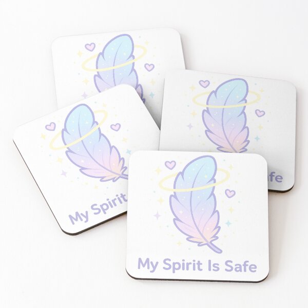 Item preview, Peace Aura Feather | Soft Angel Protection Charm Sticker & Kawaii Spiritual Affirmation Art designed and sold by HerDreamCodes.