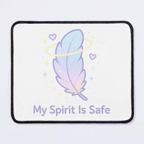 Item preview, Peace Aura Feather | Soft Angel Protection Charm Sticker & Kawaii Spiritual Affirmation Art designed and sold by HerDreamCodes.