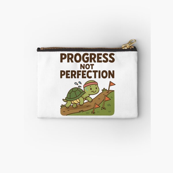 Item preview, Motivational Tortoise Progress Not Perfection Design. designed and sold by The-T-In-Retro.