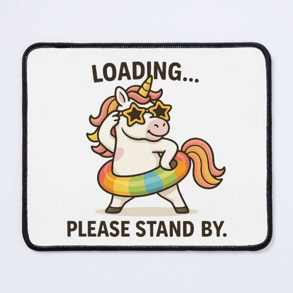 Item preview, Funny Unicorn Summer Loading Floatie Art. designed and sold by The-T-In-Retro.