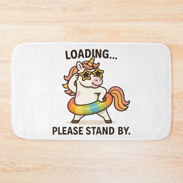 Item preview, Funny Unicorn Summer Loading Floatie Art. designed and sold by The-T-In-Retro.