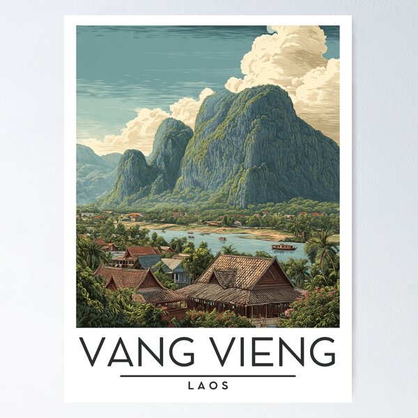 Item preview, Vang Vieng - Laos  designed and sold by GoodOldVintage.
