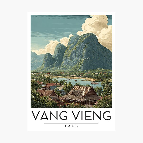 Item preview, Vang Vieng - Laos  designed and sold by GoodOldVintage.