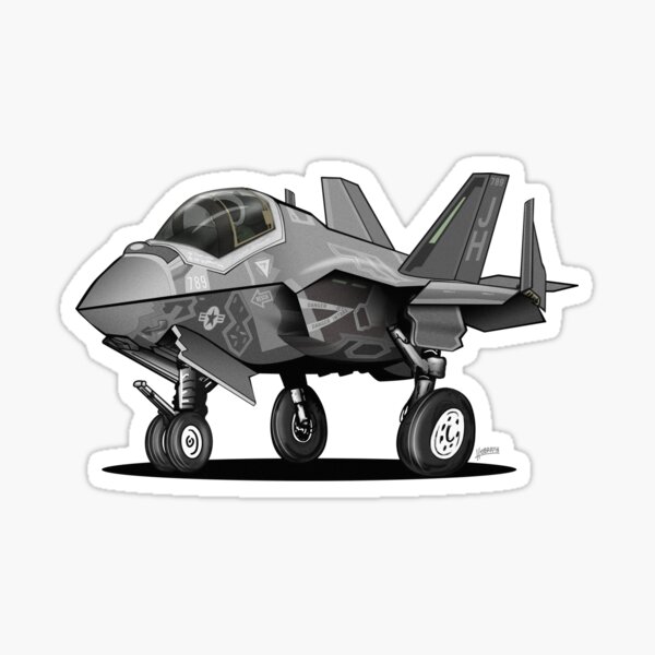 F-35C Lightning II Joint Strike Fighter Illustration Sticker
