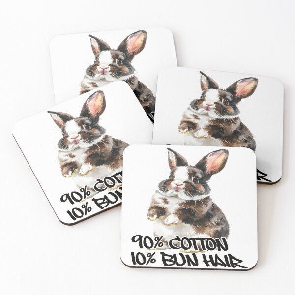 Item preview, Brown and white spotted rabbit, standing on its hind legs, 90% cotton, 10% bun hair designed and sold by LiskoDesign.