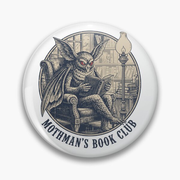Item preview, Mothman's Book Club T-Shirt: Dark Academia Cryptid Tee designed and sold by Skull in Wool .