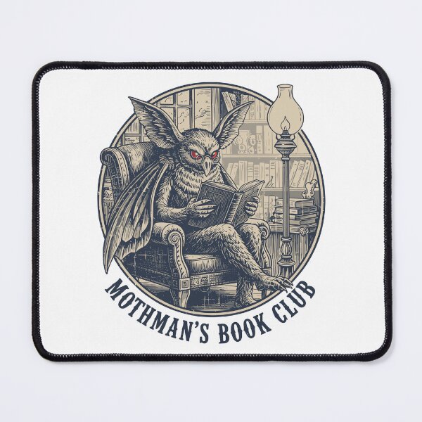 Item preview, Mothman's Book Club T-Shirt: Dark Academia Cryptid Tee designed and sold by Skull in Wool .