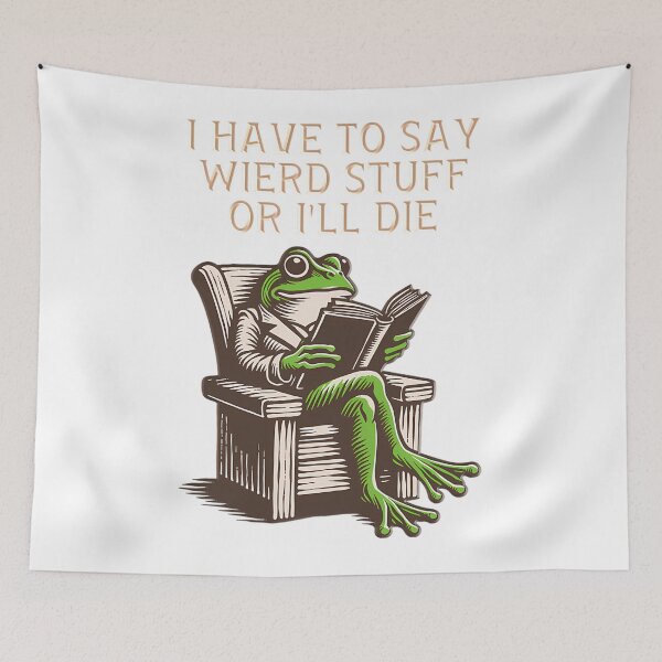 Item preview, Vintage Style Funny Frog Silly Quote Humor 90s designed and sold by JackyEstera.