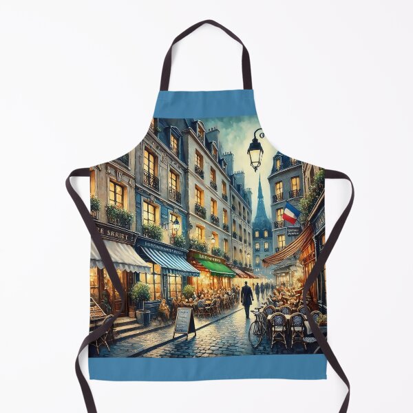 Item preview, Paris France Cafe Painting Scene French Street Markets, Restaurant Dining Room, Kitchen, Bistro designed and sold by TheTimeTaxi.