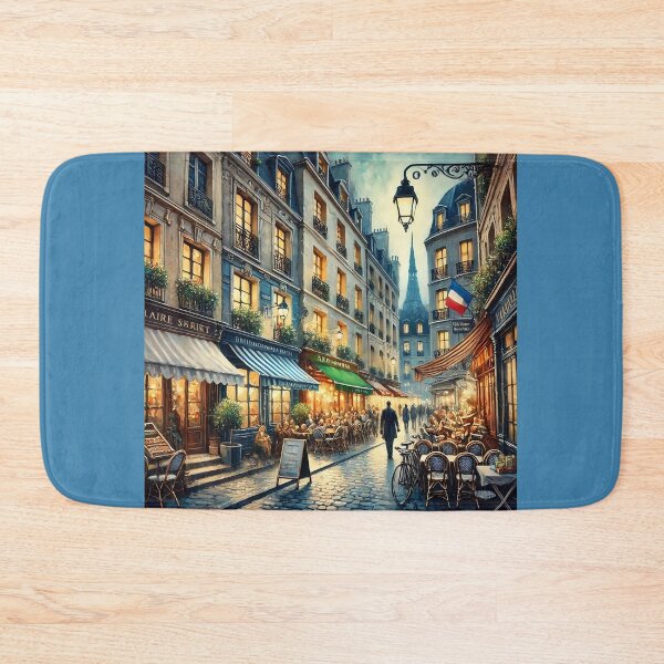 Item preview, Paris France Cafe Painting Scene French Street Markets, Restaurant Dining Room, Kitchen, Bistro designed and sold by TheTimeTaxi.