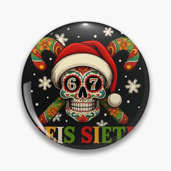 Artikelvorschau, Christmas Sugar Skull 67 – Día de los Muertos SEIS SIETE Holiday Designy Sweater Holiday Design entworfen und verkauft von kiralynstration.