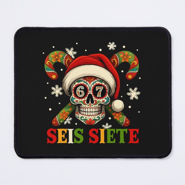 Item preview, Christmas Sugar Skull 67 – Día de los Muertos SEIS SIETE Holiday Designy Sweater Holiday Design designed and sold by kiralynstration.