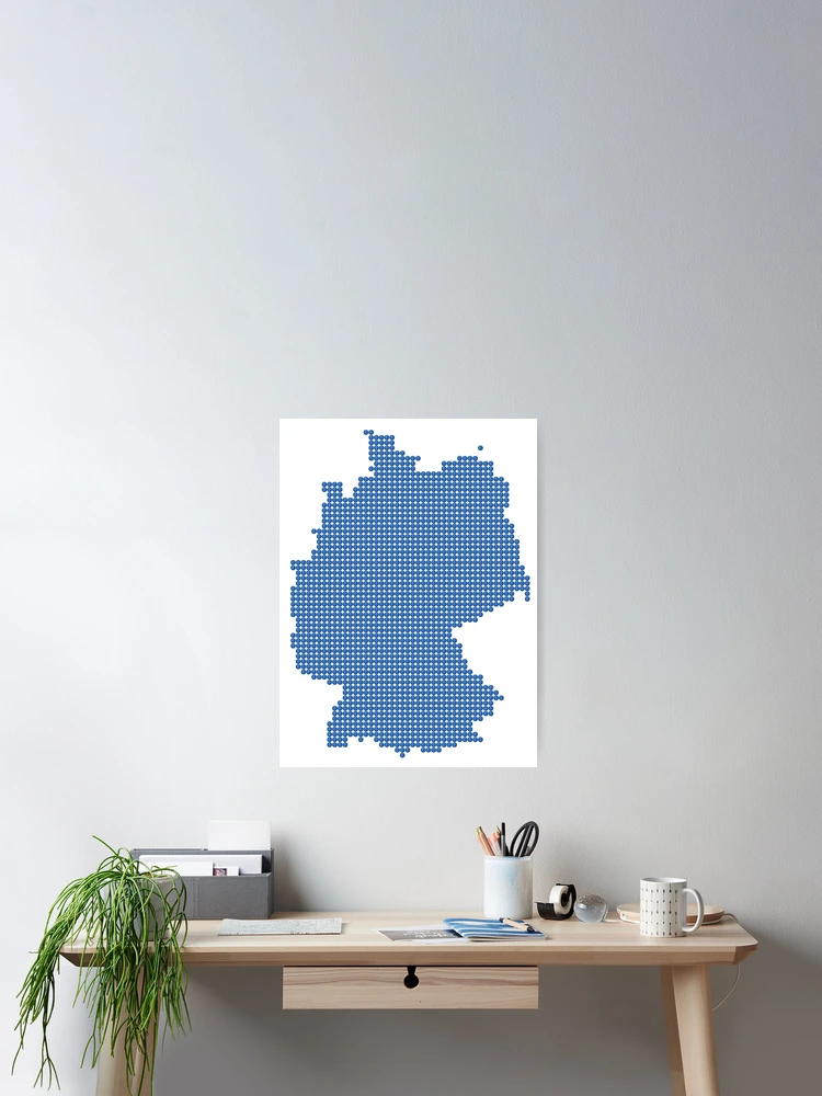 Thumbnail 2 of 3, Poster, Blue Rhinestone Germany designed and sold by TheIconSmith.
