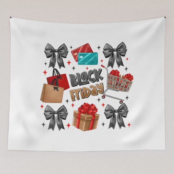 Item preview, Christmas Sale Funny 2025 Shopping Happy Holiday Black Friday designed and sold by Kraigsarina.