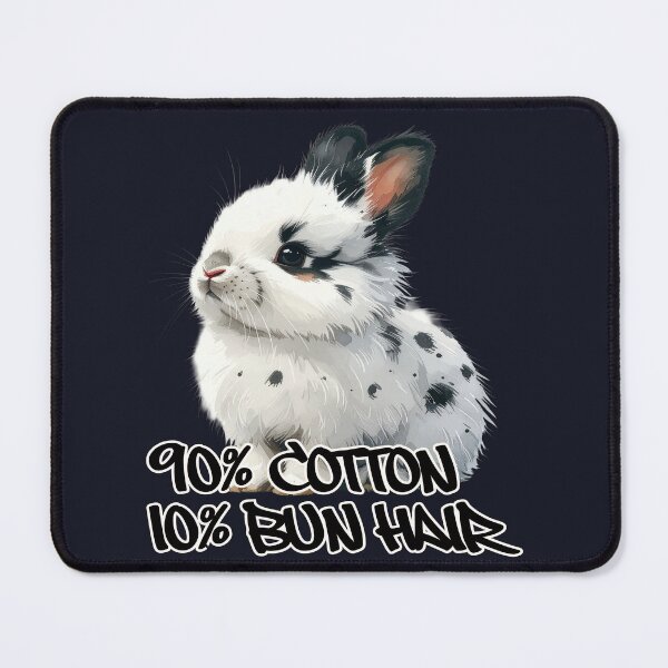 Item preview, White little rabbit with black spots, 90% cotton, 10% bun hair designed and sold by LiskoDesign.
