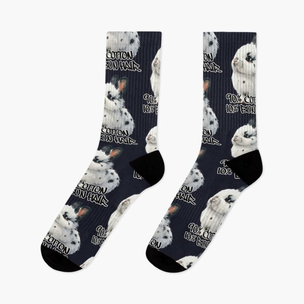 Item preview, White little rabbit with black spots, 90% cotton, 10% bun hair designed and sold by LiskoDesign.