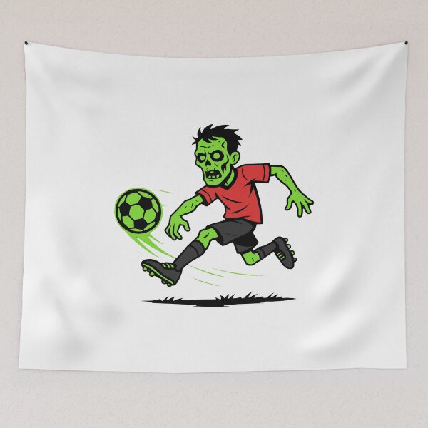 Item preview, Zombie Soccer Player | White Halloween Green Zombie designed and sold by ArcticPastel.