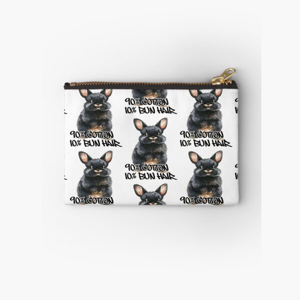 Item preview, Small dark Rex rabbit standing on its hind legs, 90% cotton, 10% bun hair designed and sold by LiskoDesign.