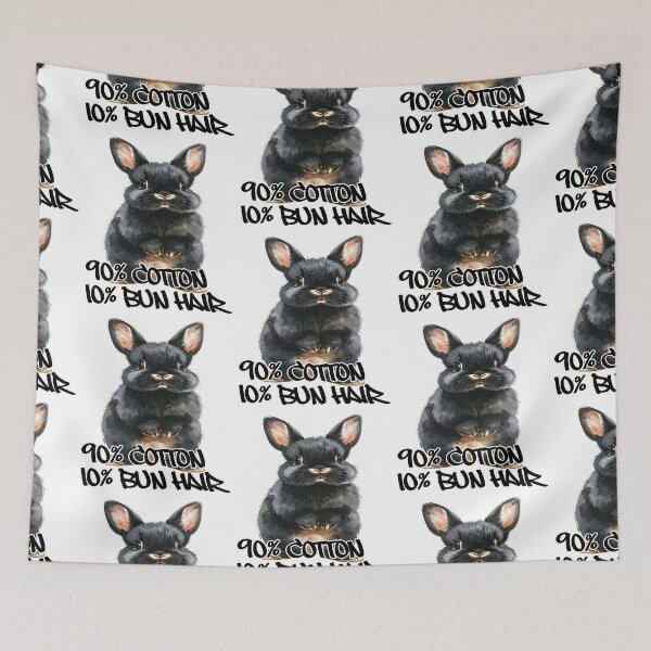 Item preview, Small dark Rex rabbit standing on its hind legs, 90% cotton, 10% bun hair designed and sold by LiskoDesign.