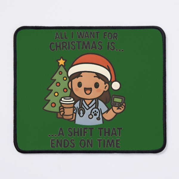 Item preview, All I Want for Christmas Is a Shift That Ends on Time – Funny Emergency Vet Xmas Design designed and sold by Bettybee00.