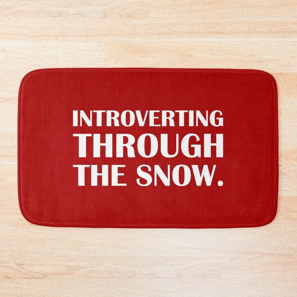 Item preview, Introverting Through the Snow — Red Edition / Introvert Joke Funny T-Shirt Label designed and sold by introvertvibes.