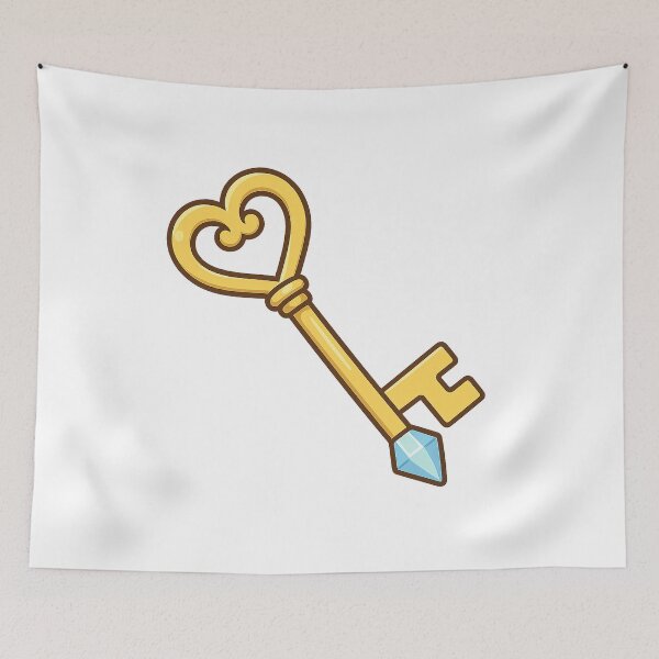 Item preview, Abundance Key Sigil | Golden Key Manifestation Sticker & Cute Prosperity Charm Art designed and sold by HerDreamCodes.