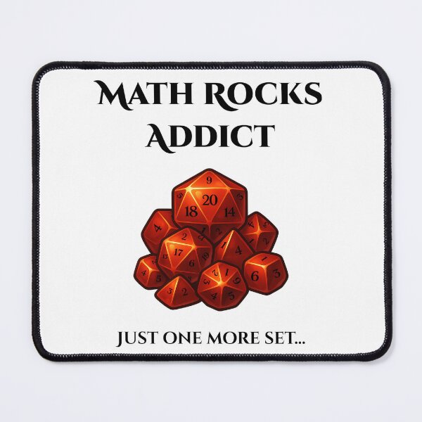Item preview, Funny Math Rocks Addict Dice DnD TTRPG designed and sold by TheGuildhall.