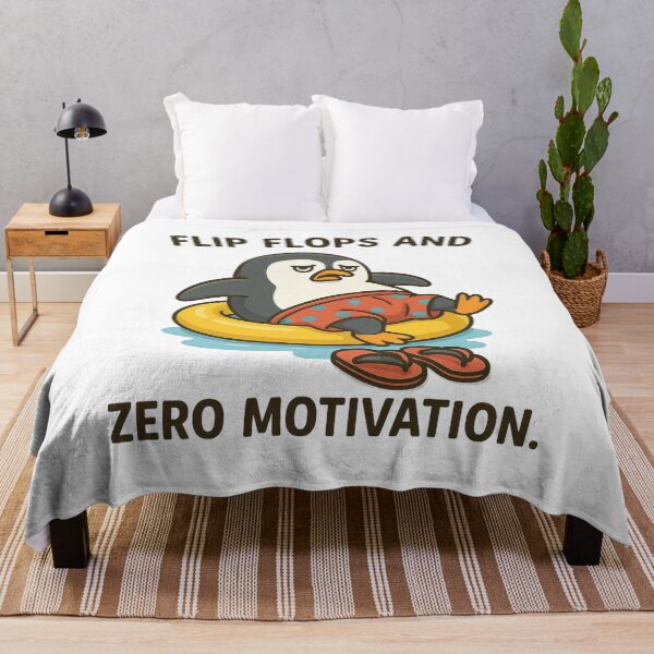Item preview, Lazy Penguin in Summer Mode Floating with Zero Motivation. designed and sold by The-T-In-Retro.