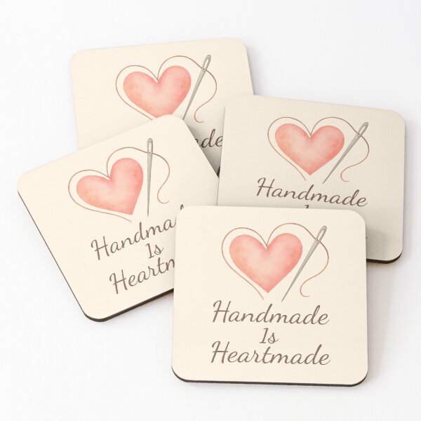 Item preview, Handmade Is Heartmade – Needle and Thread Heart Watercolor Design designed and sold by HooptownRV.