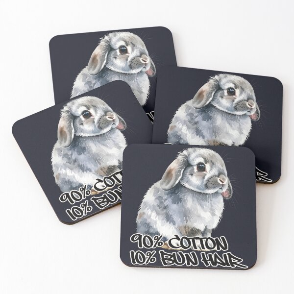 Item preview, Gray tabby Holland lop rabbit, 90% cotton 10% bun hair designed and sold by LiskoDesign.