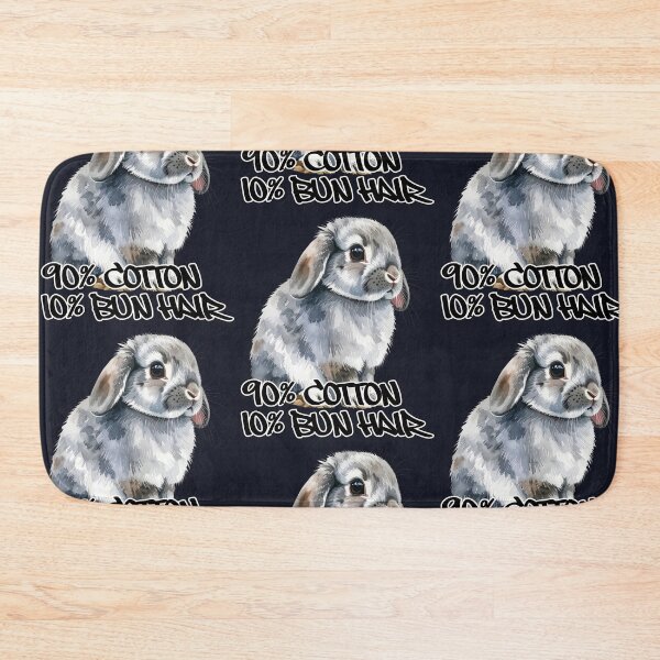 Item preview, Gray tabby Holland lop rabbit, 90% cotton 10% bun hair designed and sold by LiskoDesign.