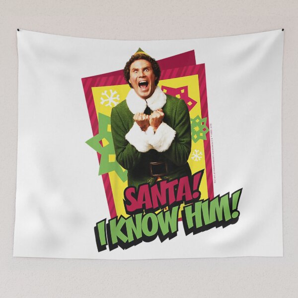 Item preview, Kids Elf Buddy I Know Santa Bold Text Poster designed and sold by PonyRoniku.