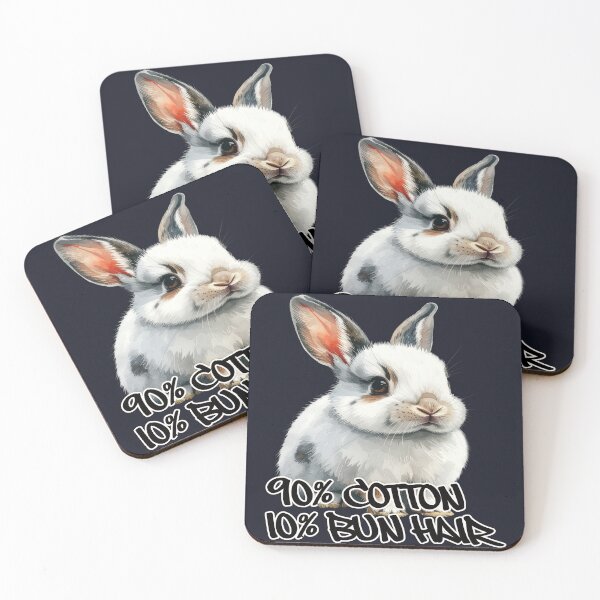 Item preview, Small light grey and white rabbit, 90% cotton, 10% bun hair designed and sold by LiskoDesign.