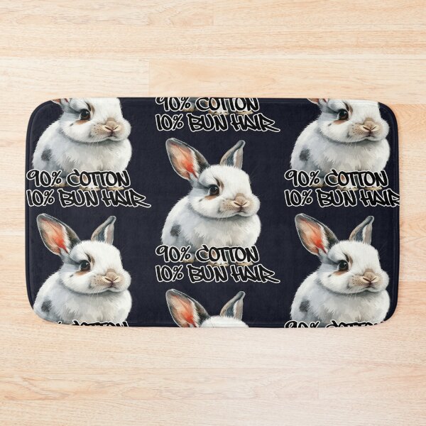 Item preview, Small light grey and white rabbit, 90% cotton, 10% bun hair designed and sold by LiskoDesign.