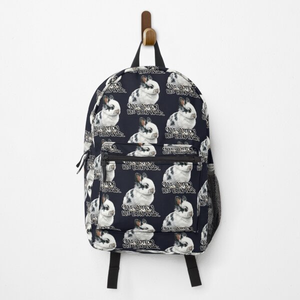 Item preview, White and black lionhead rabbit with spots, 90% cotton, 10% bun hair designed and sold by LiskoDesign.