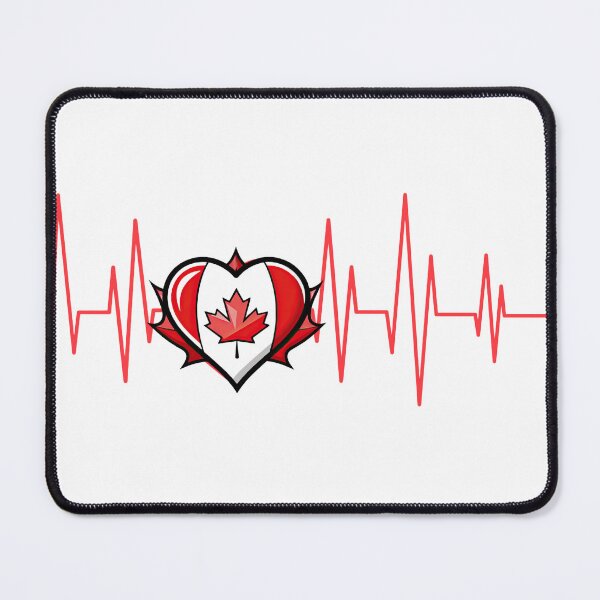 Item preview, Canadian Flag Heartbeat – ECG Line Design for Proud Healthcare Workers designed and sold by CuteOasis.