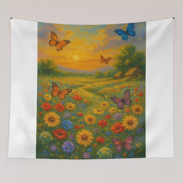 Item preview, Campo de Flores com Borboletas designed and sold by Leonornature.