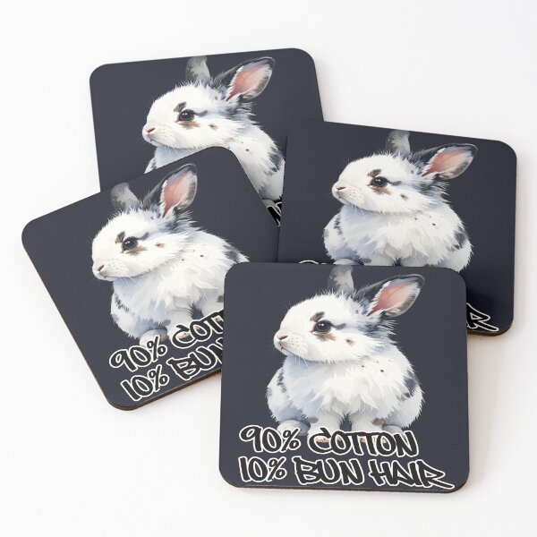 Item preview, Small white rabbit with spots, 90% cotton, 10% bun hair designed and sold by LiskoDesign.