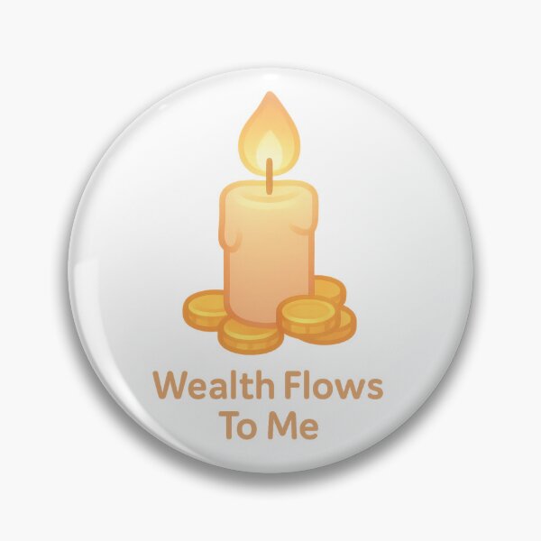 Item preview, Feminine Wealth Flame | Abundance Candle Sticker & Prosperity Manifestation Charm designed and sold by HerDreamCodes.
