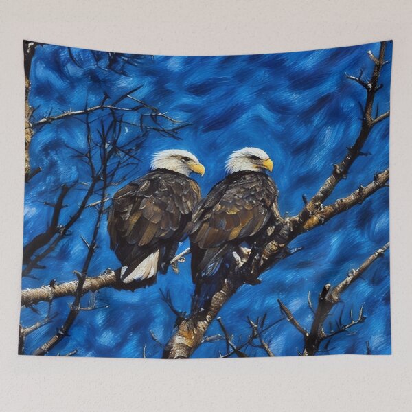 Item preview, Two Eagles on Branch designed and sold by tomorrowsart.