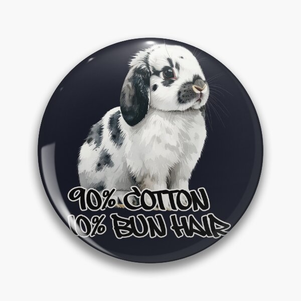 Item preview, Black and white spotted Holland lop rabbit, 90% cotton, 10% bun hair designed and sold by LiskoDesign.