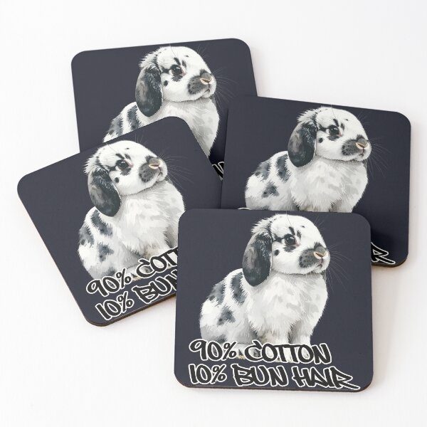 Item preview, Black and white spotted Holland lop rabbit, 90% cotton, 10% bun hair designed and sold by LiskoDesign.